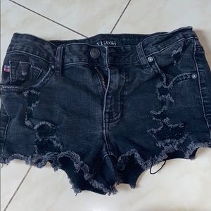vigoss black mini shorts (fit adult xs)
